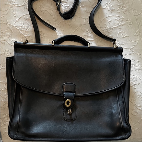 COACH vintage Beekman black leather brief - Picture 5 of 8